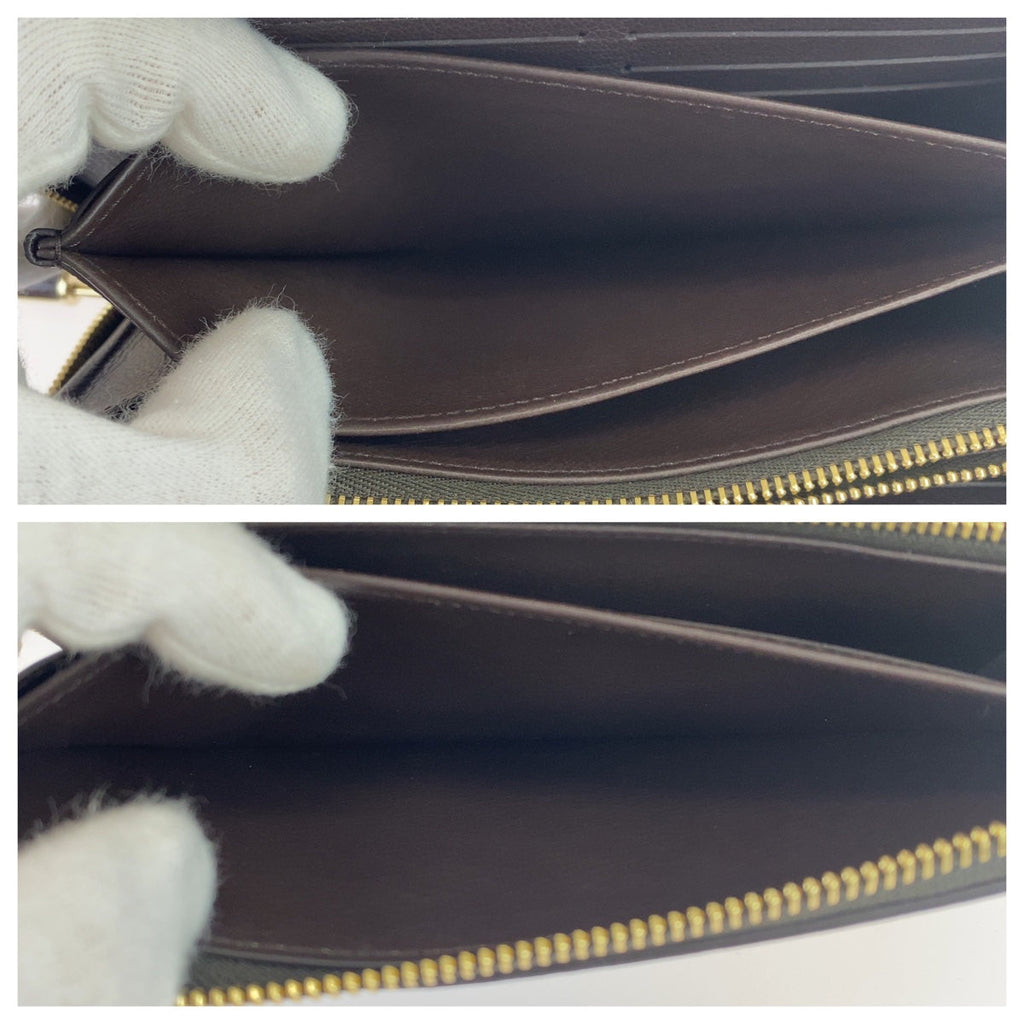 Louis Vuitton Monogram Zippy Wallet Python Brown