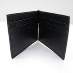 Saint Laurent Double Fold Wallet Double Folded Wallet Leather  Wallet Black 378005BTY0N1000