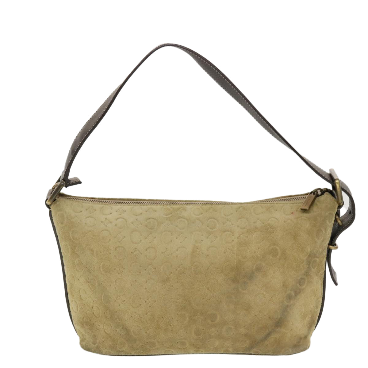 CELINE C Macadam Canvas Shoulder Bag Beige  40751