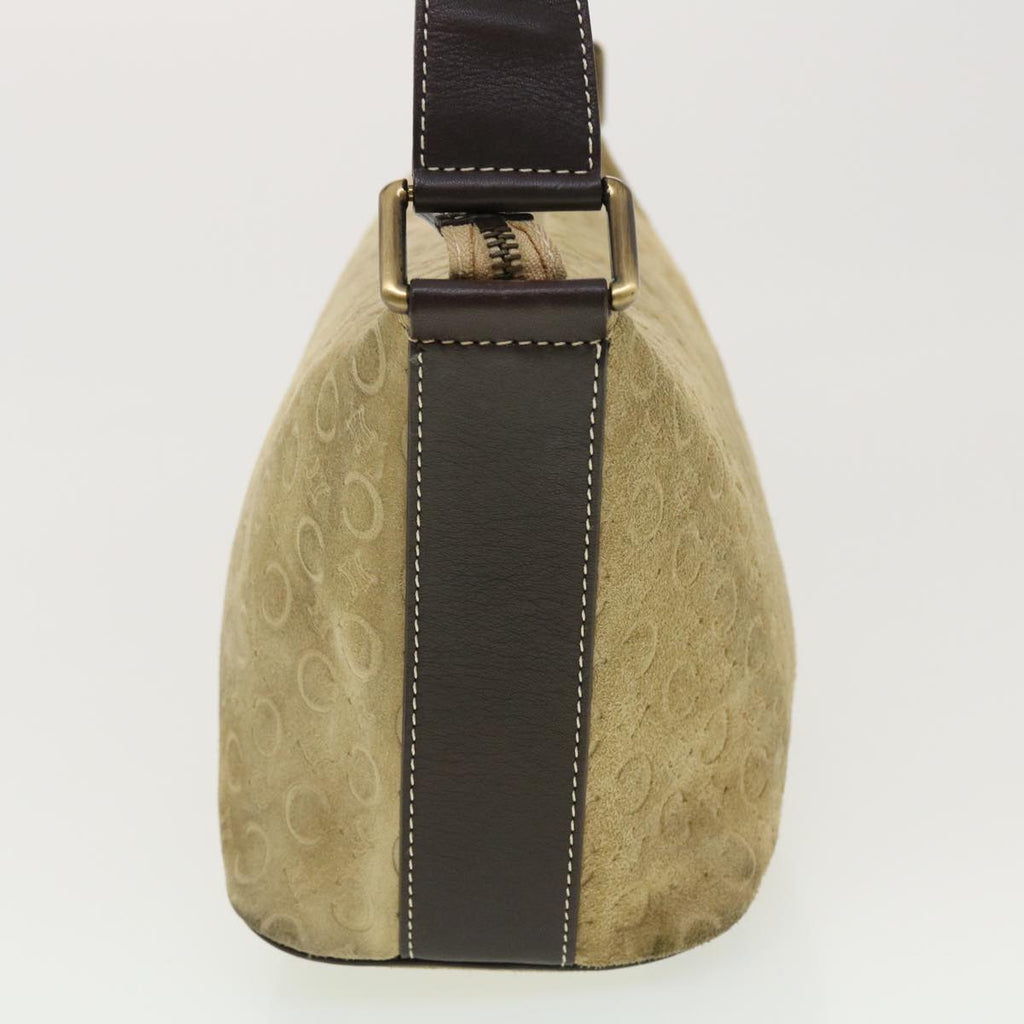 CELINE C Macadam Canvas Shoulder Bag Beige  40751