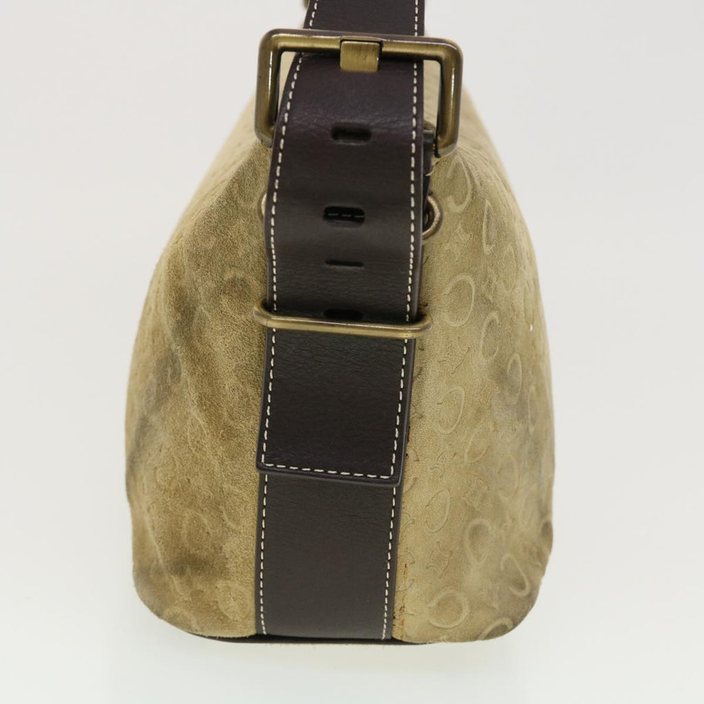 CELINE C Macadam Canvas Shoulder Bag Beige  40751