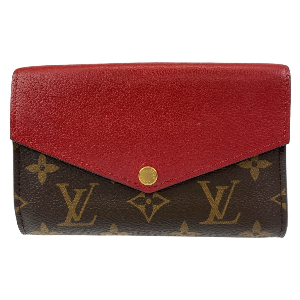 Louis Vuitton Monogram Compact Wallet Red M60140