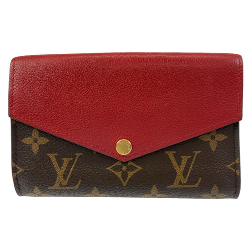 Louis Vuitton Monogram Compact Wallet Red M60140