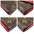 Louis Vuitton Monogram Compact Wallet Red M60140