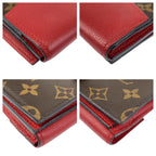 Louis Vuitton Monogram Compact Wallet Red M60140