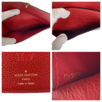 Louis Vuitton Monogram Compact Wallet Red M60140
