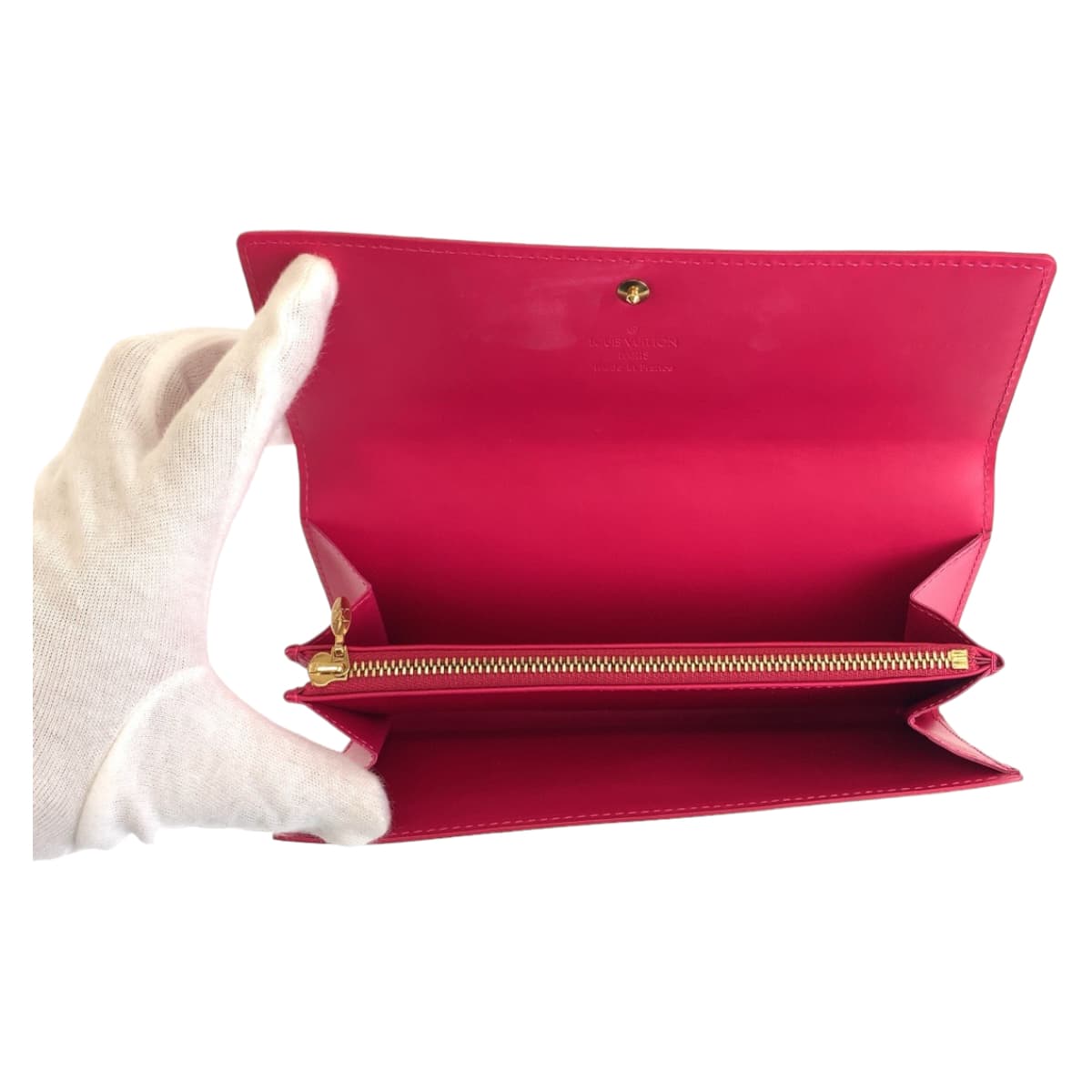 Louis Vuitton Vernis Long Wallet Fuchsia Pink