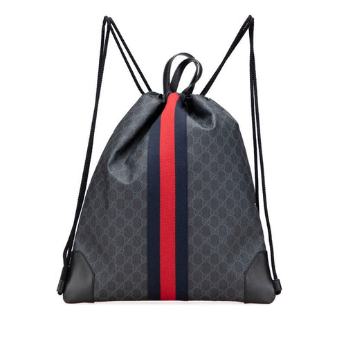 Gucci GG Supreme Sheline Drawstring PVC Leather Backpack