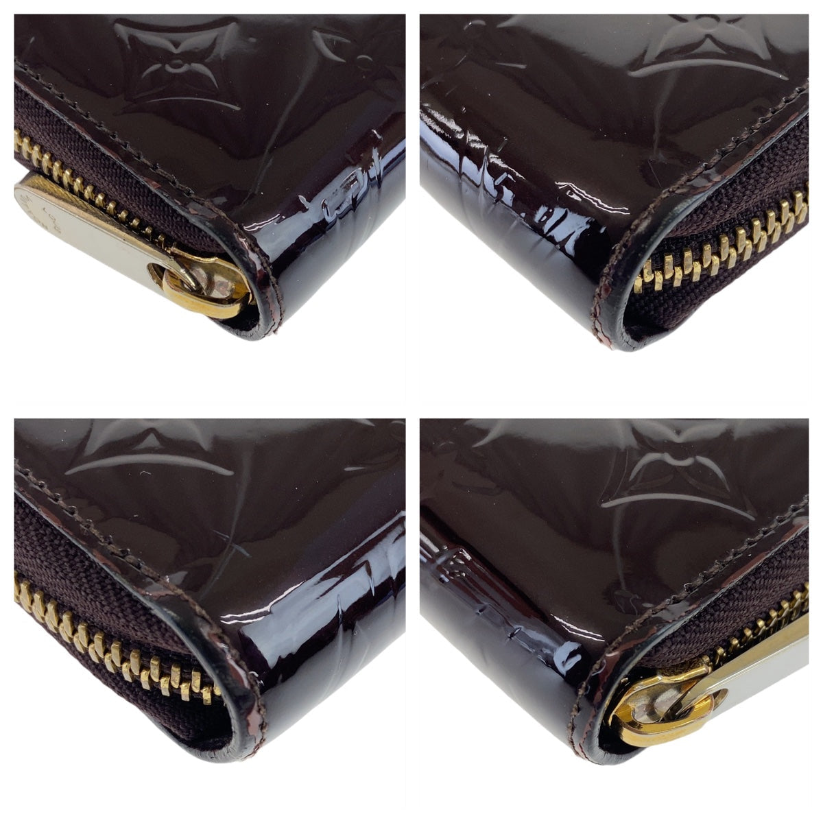 Louis Vuitton Vernis Zippy Wallet Amarante M93522