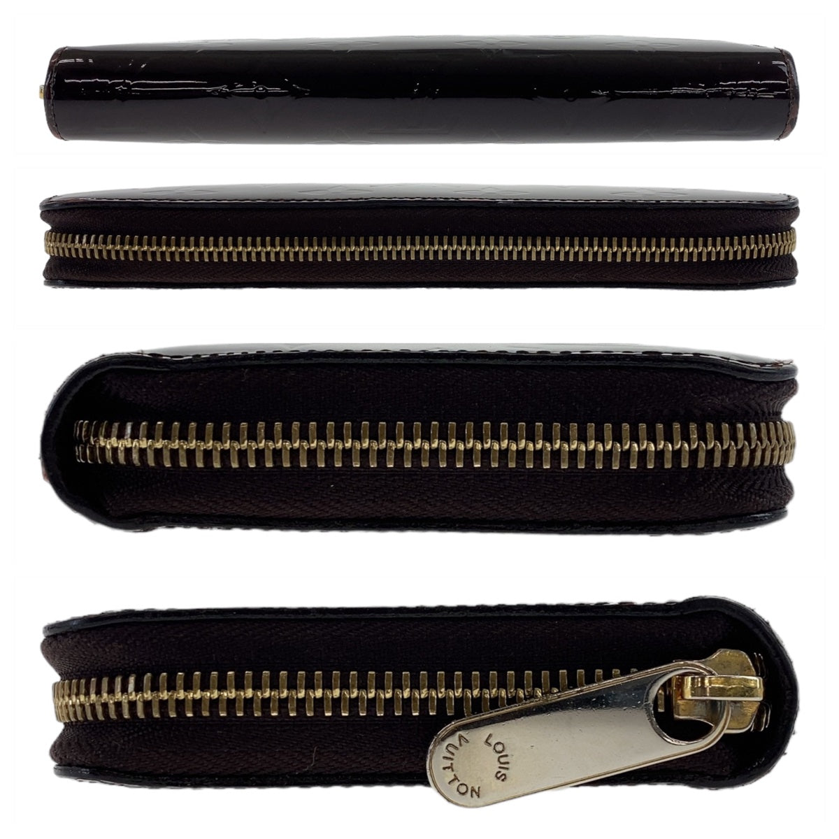 Louis Vuitton Vernis Zippy Wallet Amarante M93522