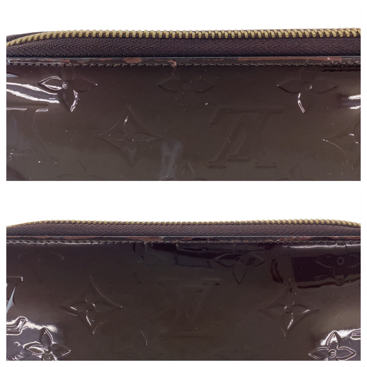 Louis Vuitton Vernis Zippy Wallet Amarante M93522