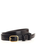 CELINE BC 16 Taullion Leather Belt 18mm Black