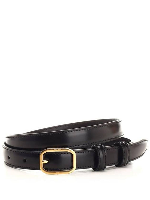 CELINE BC 16 Taullion Leather Belt 18mm Black