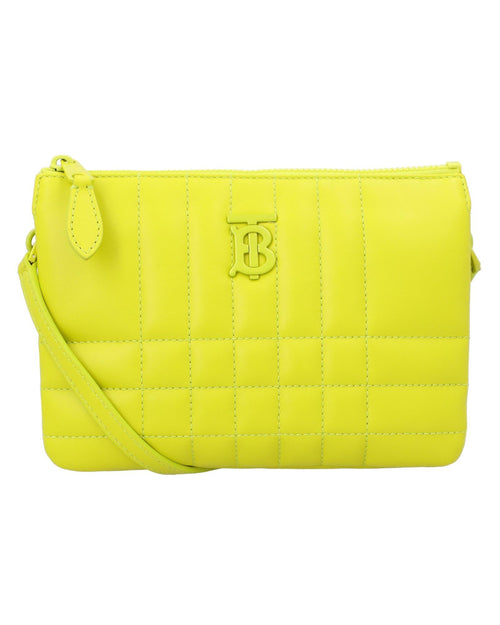 Burberry Quilted Leather Crossbody Bag Women Yellow | Yellow Messenger Bags
