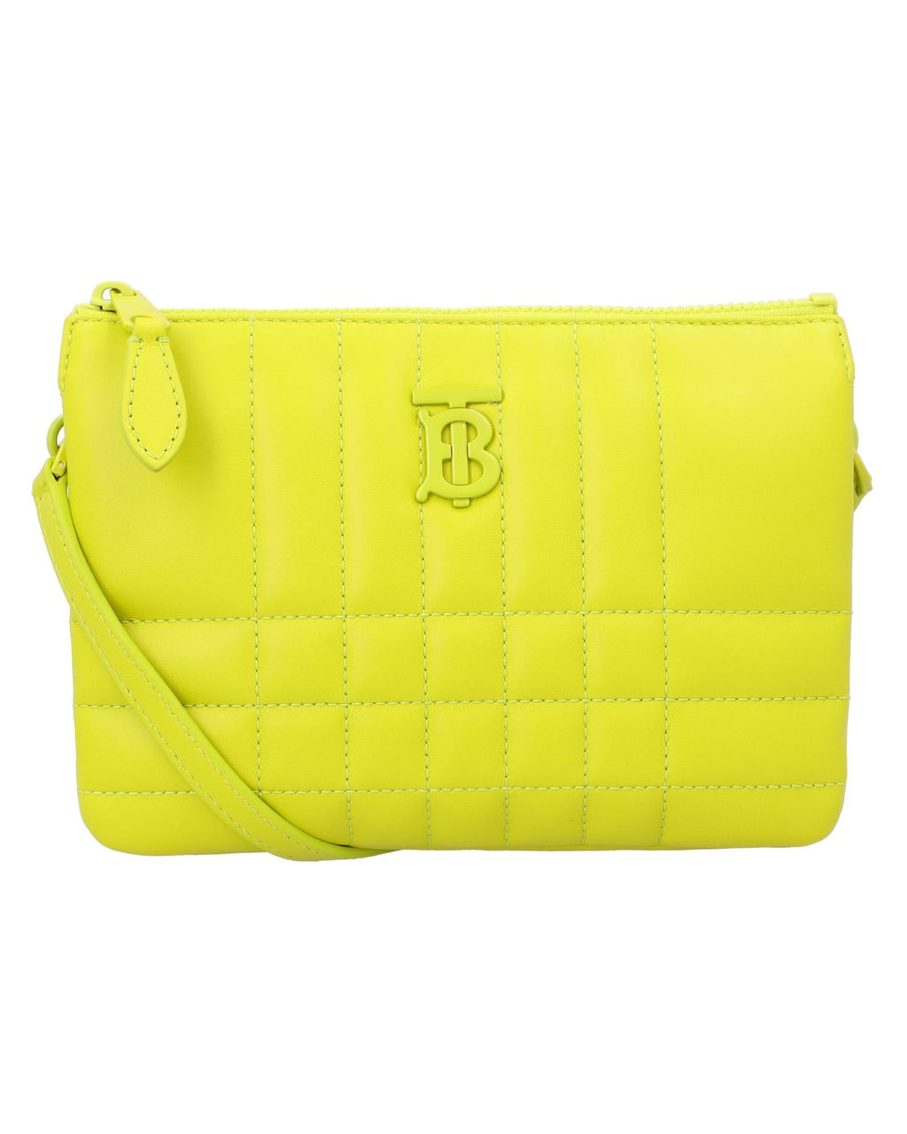 Burberry Quilted Leather Crossbody Bag Women Yellow | Yellow Messenger Bags