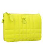 Burberry Quilted Leather Crossbody Bag Women Yellow | Yellow Messenger Bags