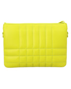 Burberry Quilted Leather Crossbody Bag Women Yellow | Yellow Messenger Bags