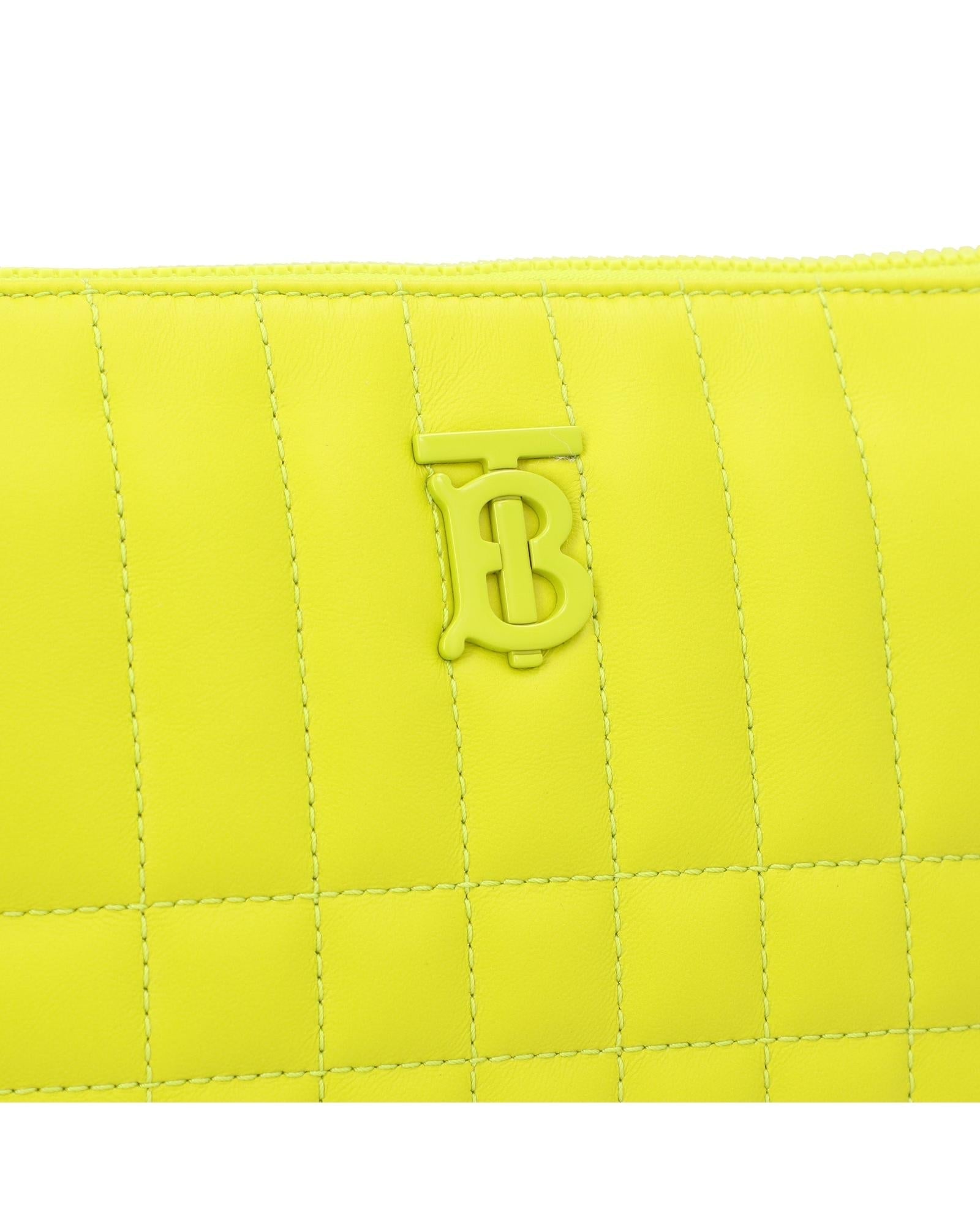 Burberry Quilted Leather Crossbody Bag Women Yellow | Yellow Messenger Bags