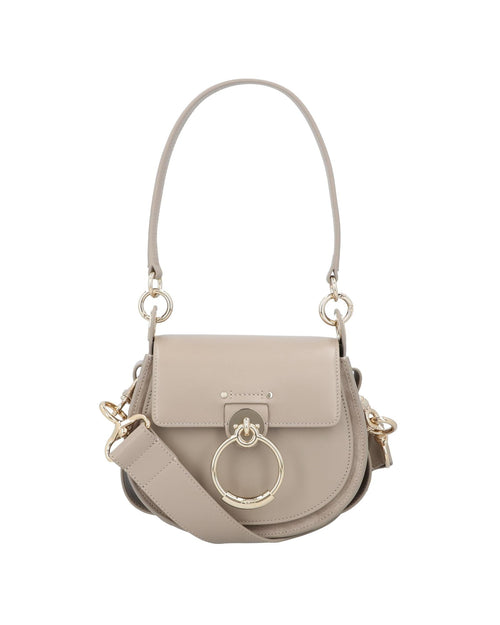 Chloe Tess Small Leather Shoulder Bag Women Grey | Grey Messenger Bags