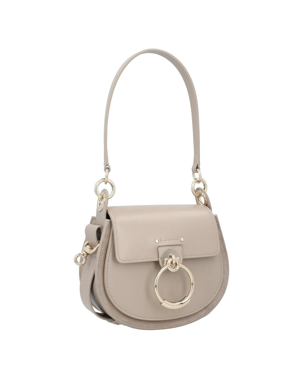 Chloe Tess Small Leather Shoulder Bag Women Grey | Grey Messenger Bags