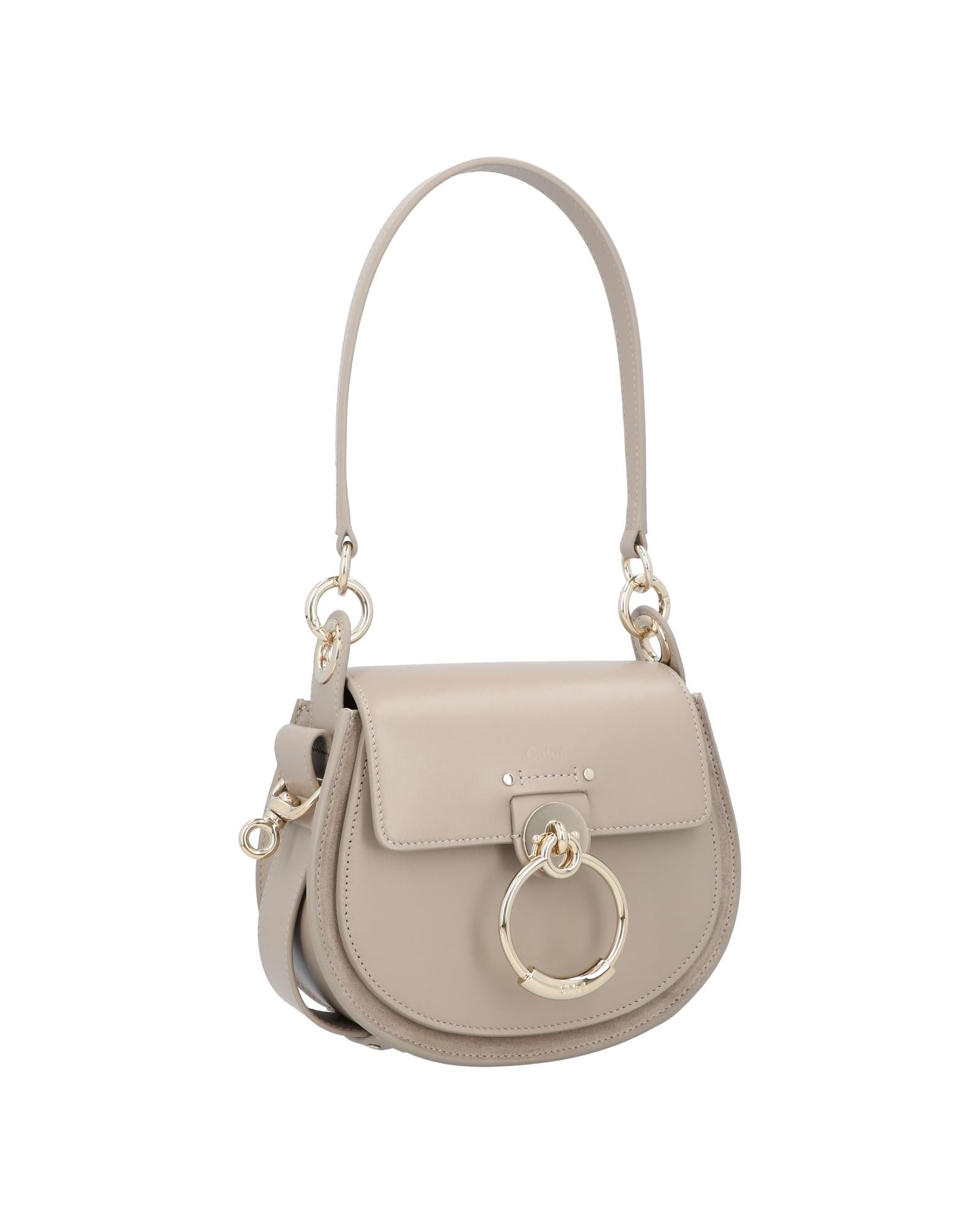 Chloe Tess Small Leather Shoulder Bag Women Grey | Grey Messenger Bags