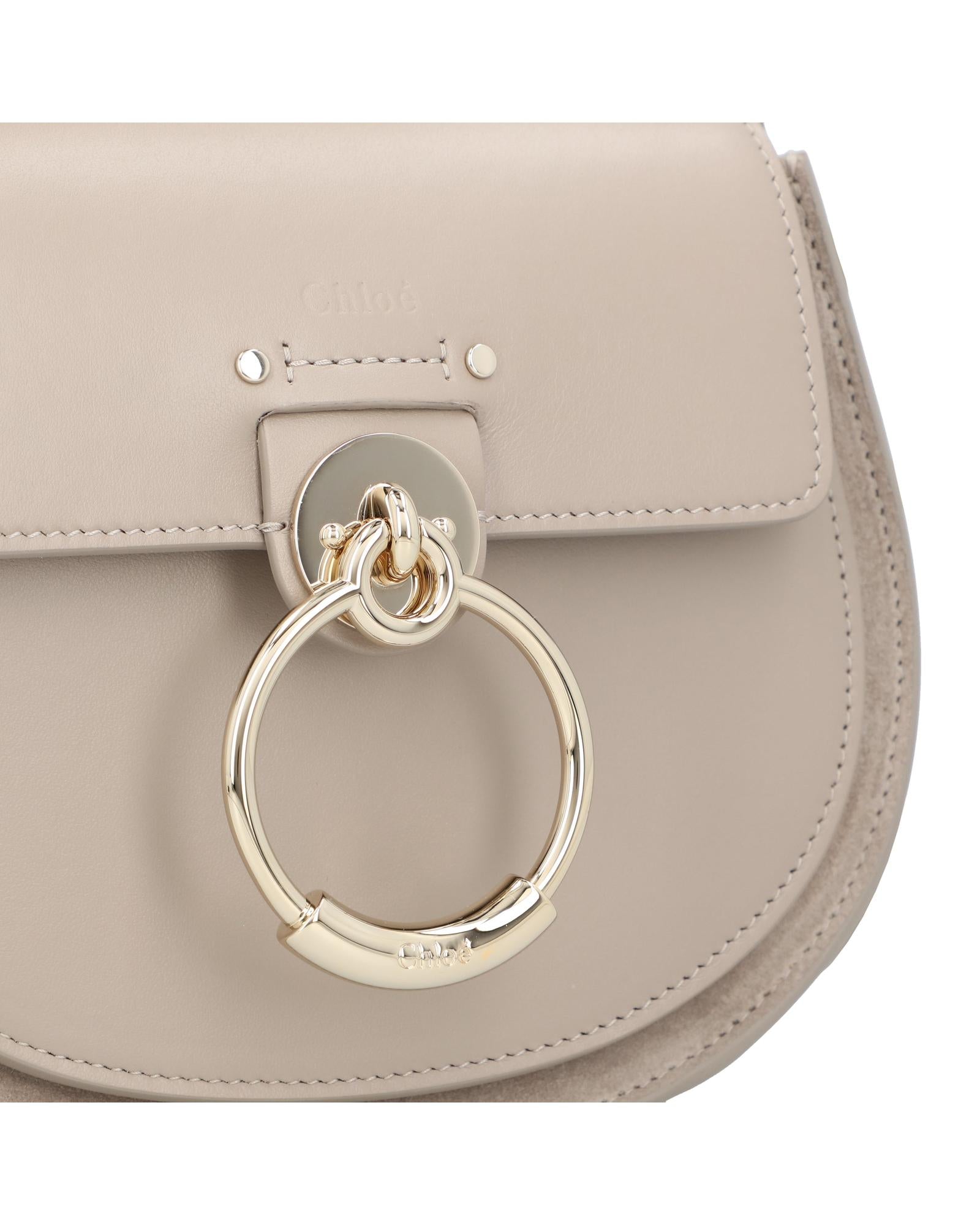 Chloe Tess Small Leather Shoulder Bag Women Grey | Grey Messenger Bags