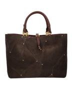 Chloe Woody Large Tote Suede Women Brown | Brown Tote Bags