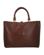 Chloe Woody Large Tote Suede Women Brown | Brown Tote Bags