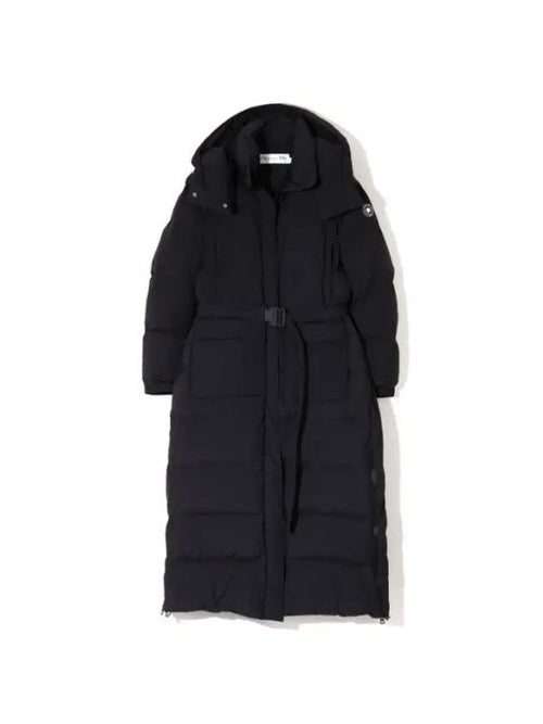 Belted Long Down Padding Black Dior