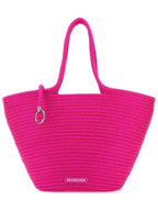 Balenciaga Ibiza large basket tote bag pink