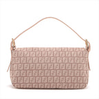 Fendi Zucca Mamma Bucket Canvas  Leather Shoulder Bag Pink 8BR003