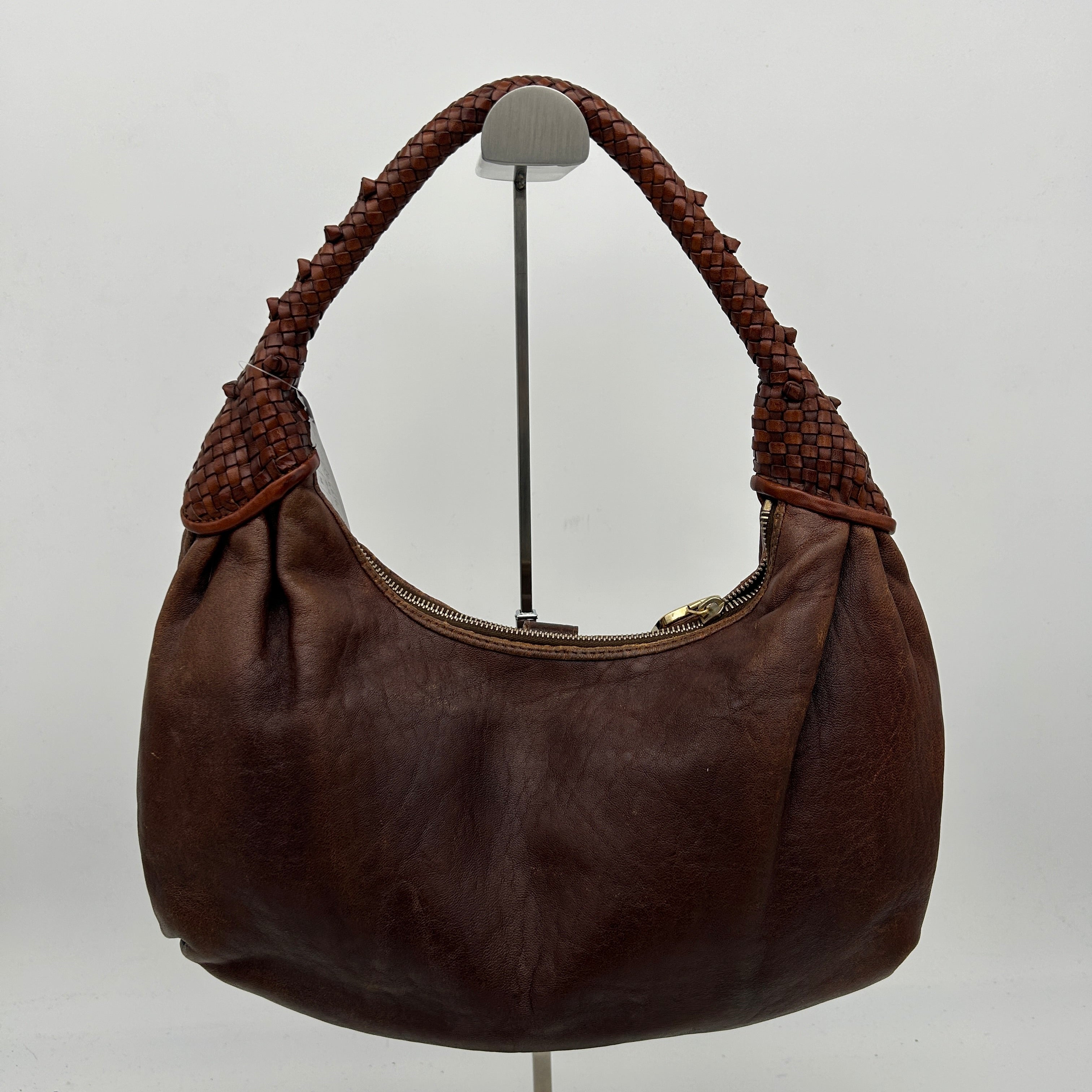 Fendi Small Spy Hobo Bag Dark Brown Bronze Leather