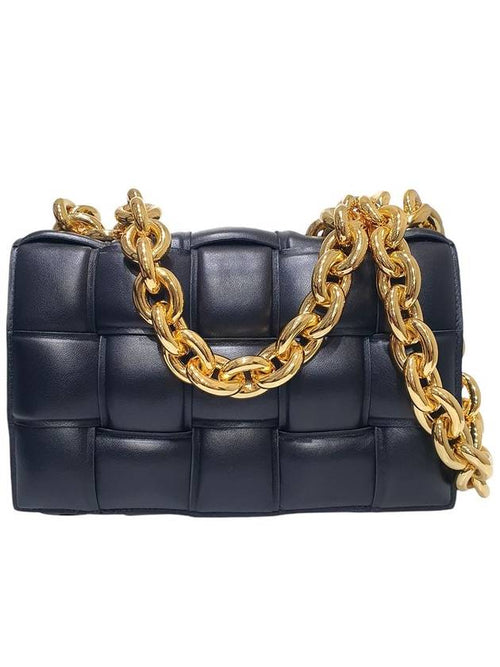 Bottega Veneta 631421 Padded cassette gold chain shoulder bag