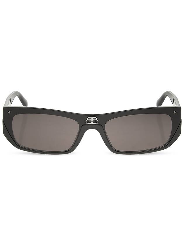 Balenciaga Shield Rectangular Sunglasses Black