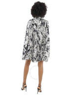 Balenciaga Women's Tie Pleated Short Dress Black