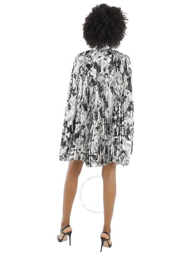 Balenciaga Women's Tie Pleated Short Dress Black