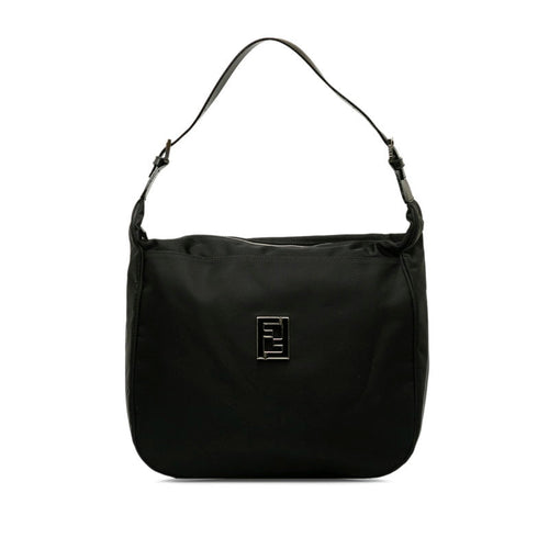 FENDI Tote Bag Shoulder Bag 15328 Nylon Black Ladies