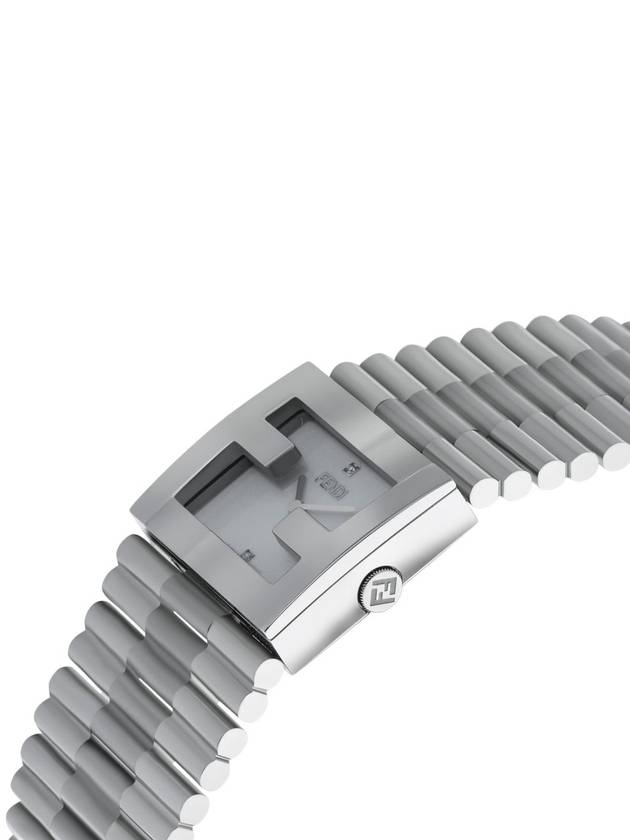 Fendi Mania FF Logo Watch Silver