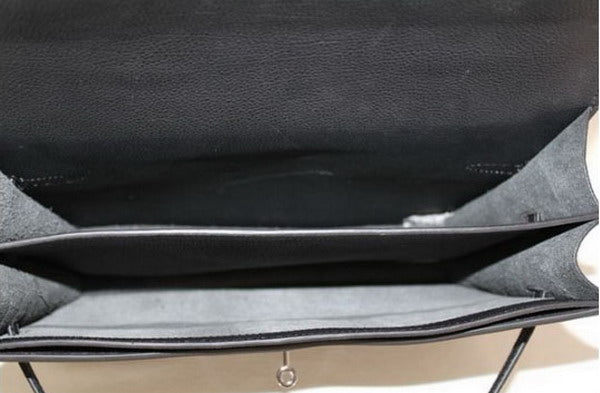 Hermes Briefcases H269 Briefcase Cow Leather Black Bag