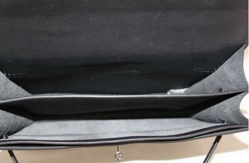 Hermes Briefcases H269 Briefcase Cow Leather Black Bag
