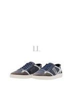 Fendi Step Leather Low Top Sneakers Blue