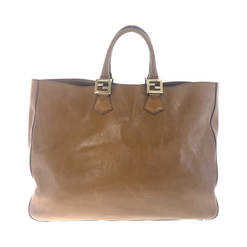 Fendi Brown Leather Tote Bag