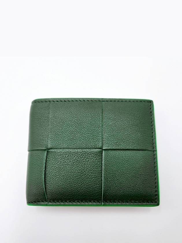 Bottega Veneta Maxi Intrecciato Leather Half Wallet Raintree