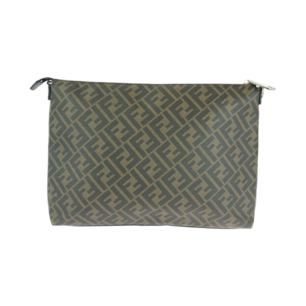Fendi Diagonal PVC Clutch Bag