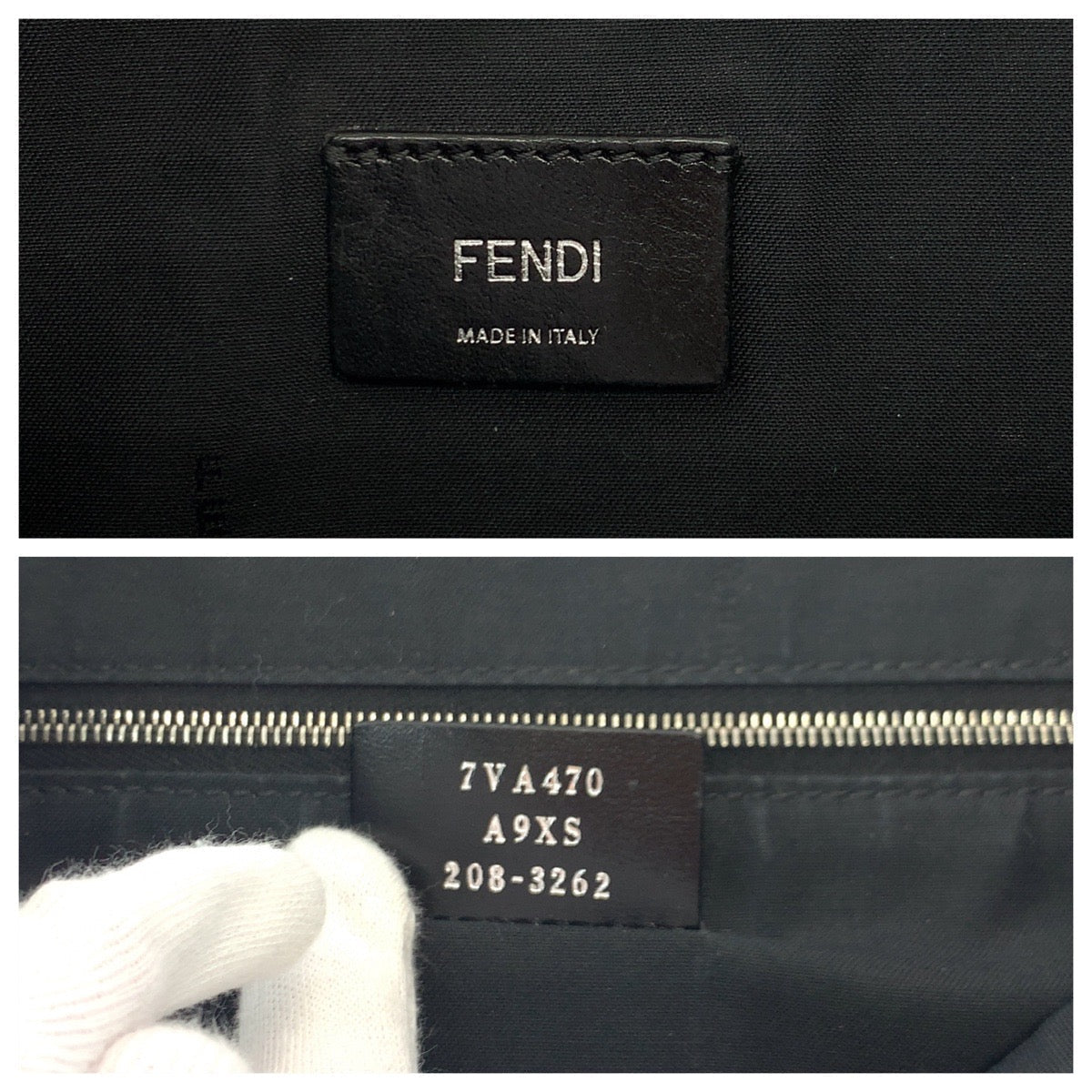 Fendi Diagonal PVC Clutch Bag