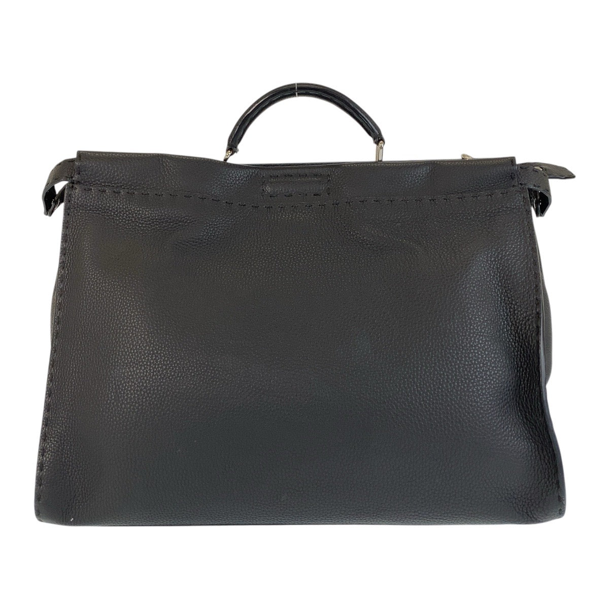 Fendi Peekaboo Leather Briefcase Black