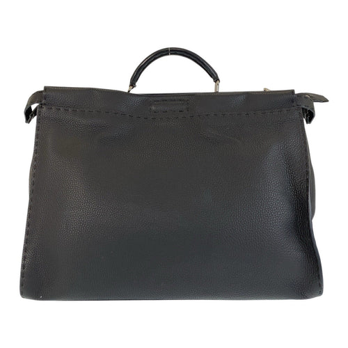Fendi Peekaboo Leather Briefcase Black