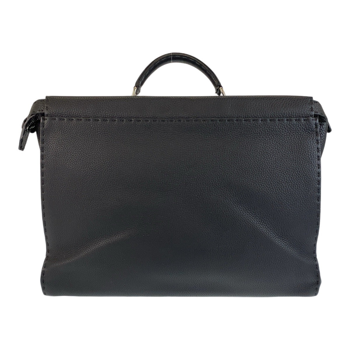 Fendi Peekaboo Leather Briefcase Black