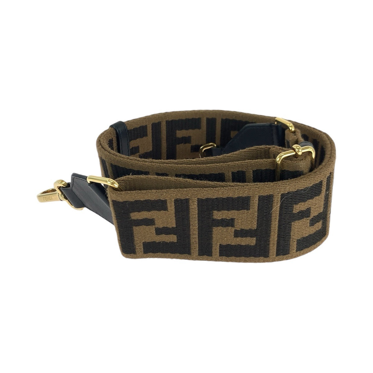 Fendi Zucca Canvas Leather Shoulder Strap