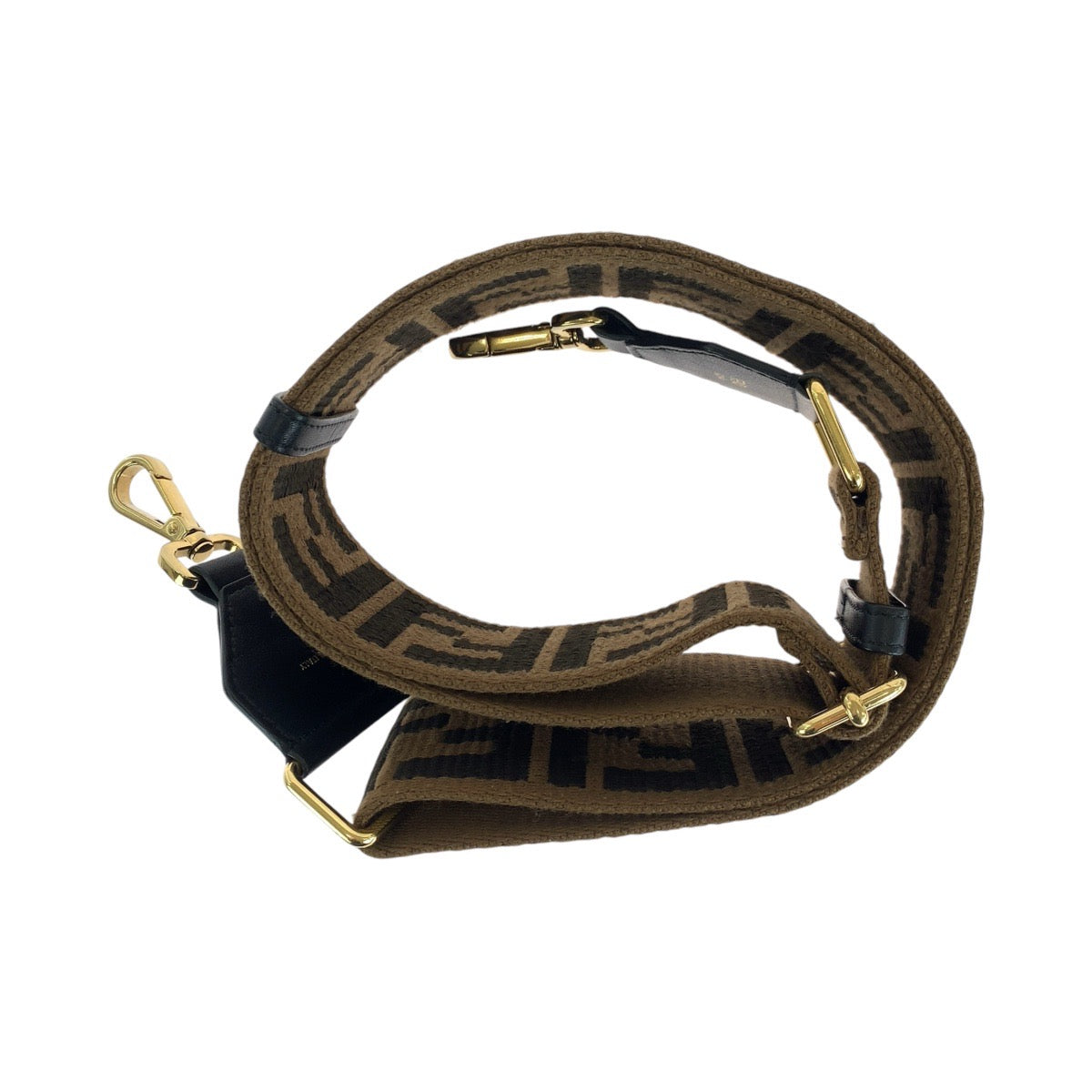 Fendi Zucca Canvas Leather Shoulder Strap